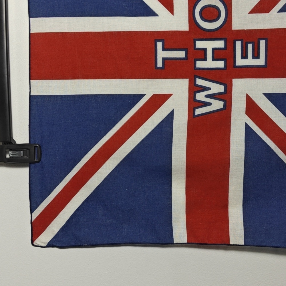 THE WHO Band Tour 1982 VINTAGE ‘82 Souvenir British Union Jack Logo Bandana - Picture 3 of 15